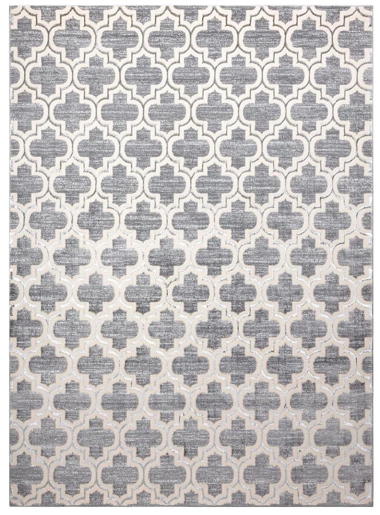 Dywany Łuszczów Kusový koberec Core W6764 Trellis grey/cream - 180x270 cm