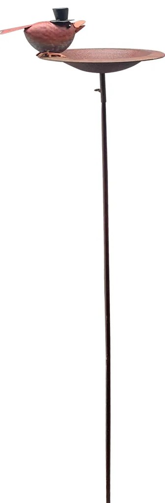 Zapichovacie napájadlo pre vtáky Keira, 114x30 cm, kov, medená