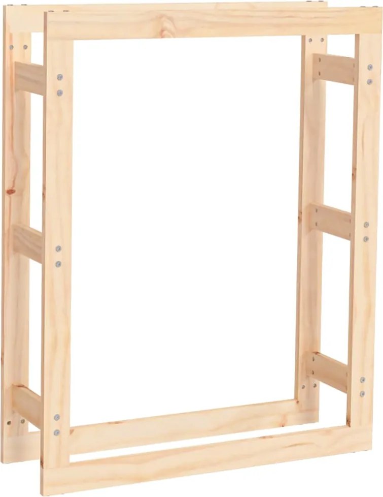 vidaXL Stojan na palivové drevo 80x25x100 cm masívna borovica
