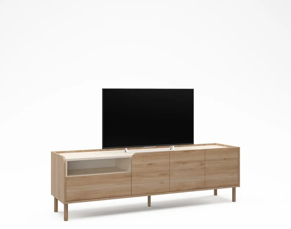 TV stolík v dekore duba v prírodnej farbe 180x55,5x44 cm Monza – Marckeric