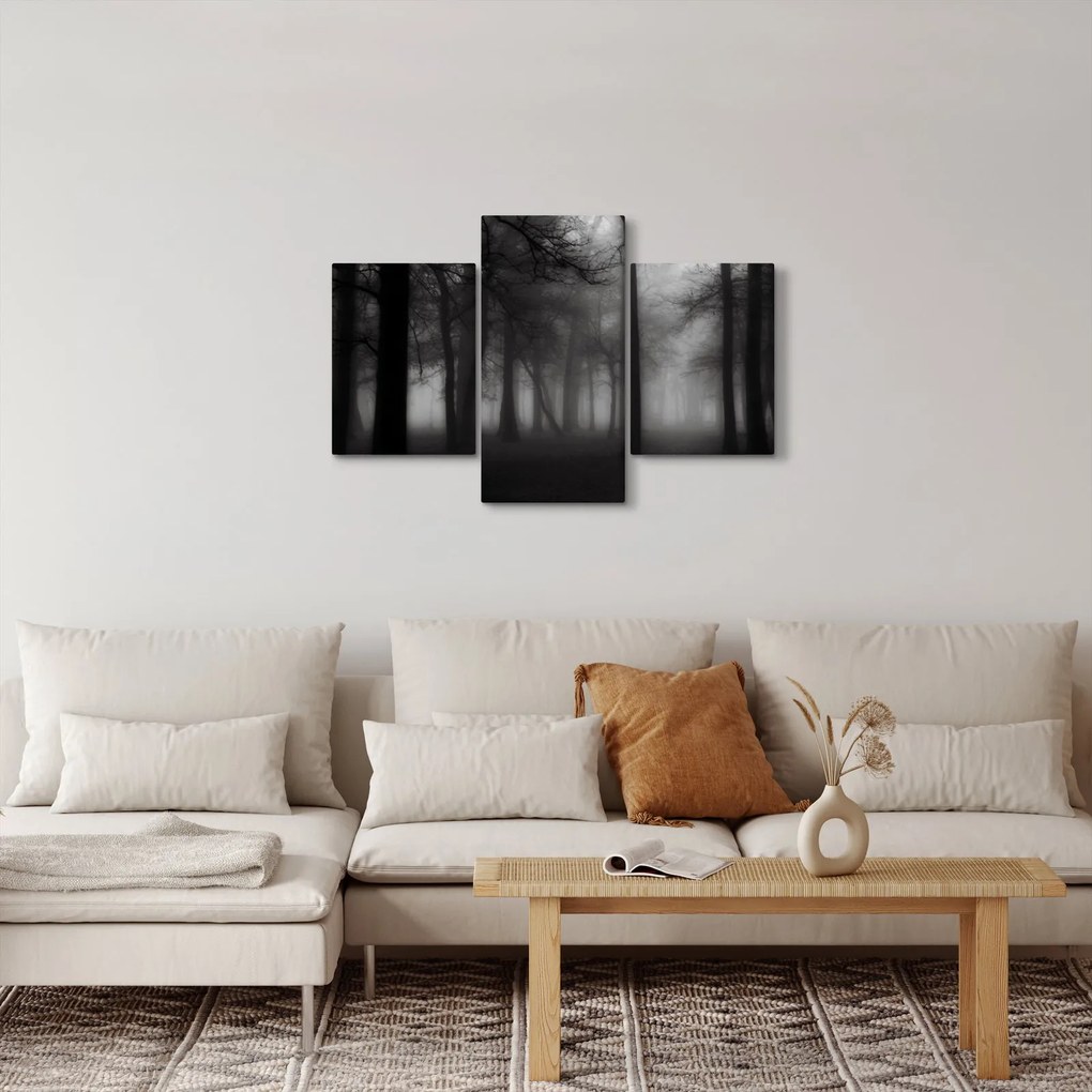 Obraz - Les v hmle (90x60 cm)