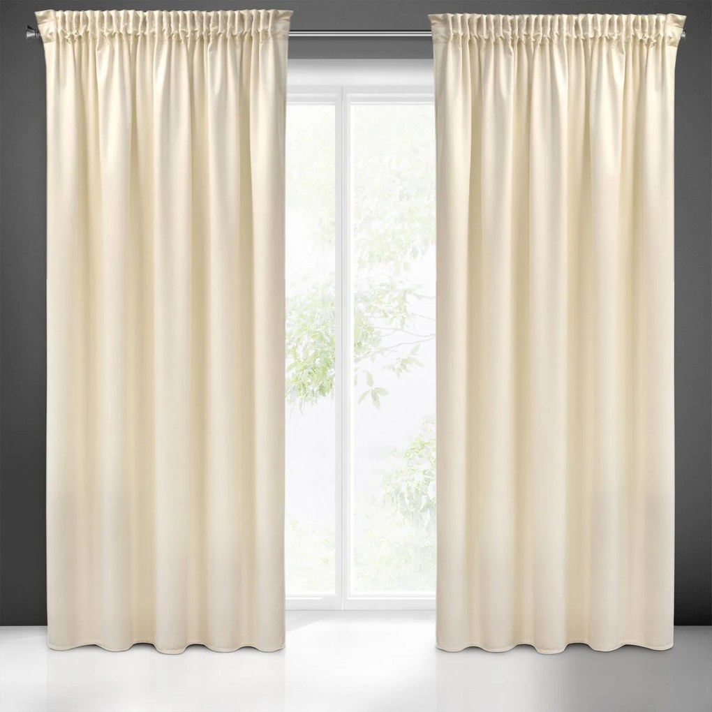 ZATEMŇOVACÍ ZÁVES NA PÁSKE PIERRE CARDIN SIBEL 140X270 CM KRÉMOVÁ