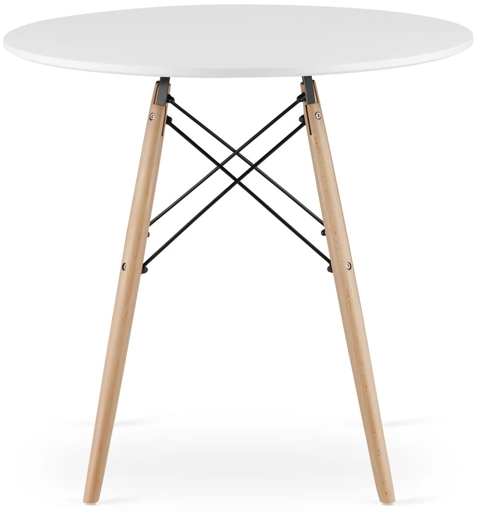 Dekorstudio Okrúhly jedálenský stôl 80cm - biely