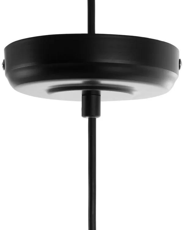 Čierna závesná lampa LIRI Beliani