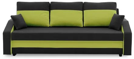 Veľká rozkladacia pohovka HEWLET PLUS color Čierna + zelená