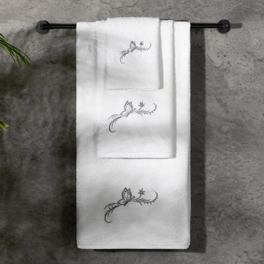 BAVLNENÝ UTERÁK FAIRY SADA 30X50 CM, 50X90 CM, 70X140 CM BIELA