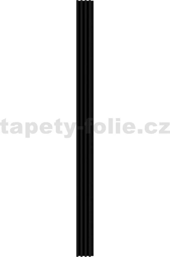 Akustické dekoračné panely MAXI, čierny mat 3D lamely na filcovom podklade, rozmer 270 x 17,7 cm, IMPOL TRADE