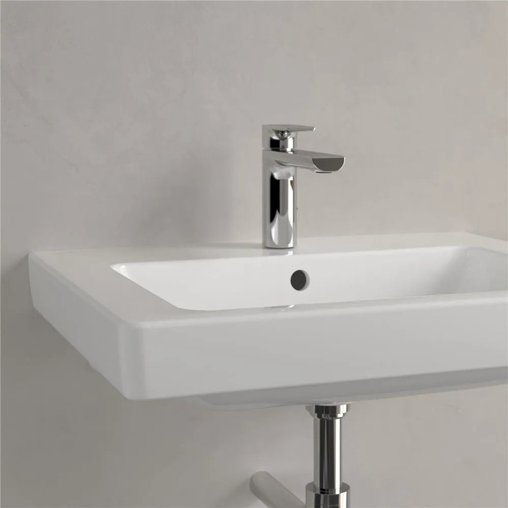 VILLEROY & BOCH Subway 2.0 závesné umývadlo s otvorom (spodná strana brúsená), s prepadom, 600 x 470 mm, biela alpská, s povrchom CeramicPlus, 71136GR1