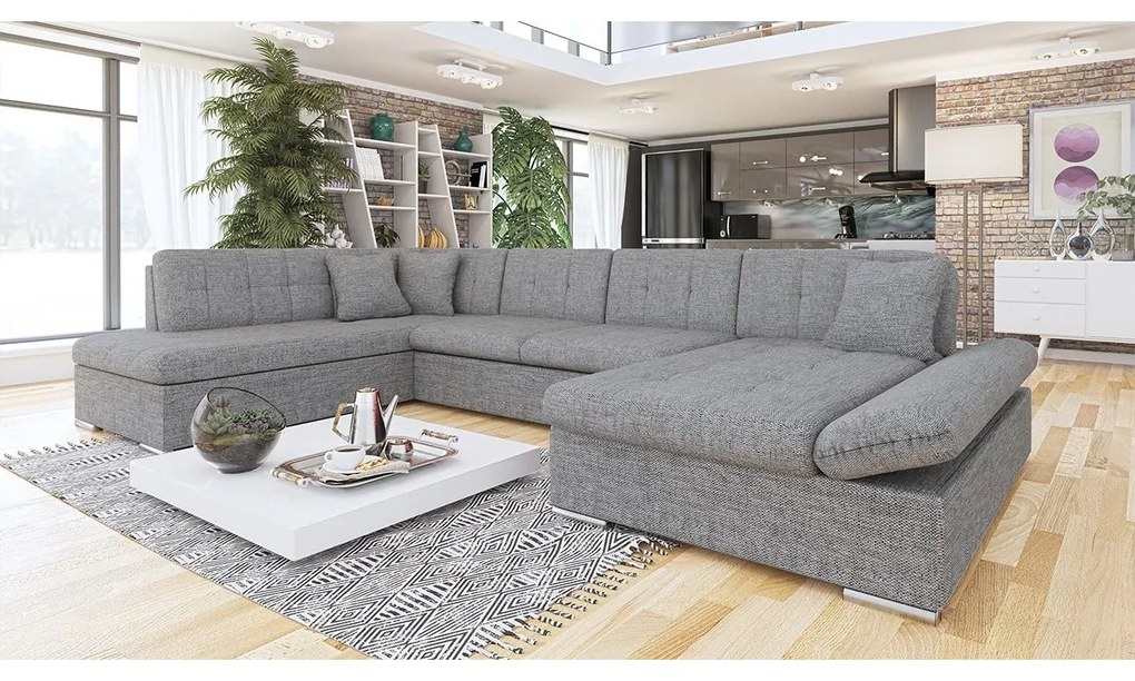 Rohová sedačka Genero, Dostupné poťahy: Utario velvet 2951 + Utario velvet 2951 + Senegal 823, Strana: Ľavá - U