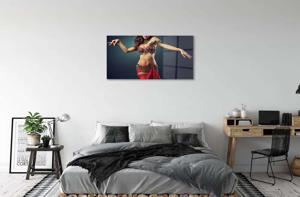 Sklenený obraz žena tancuje 140x70 cm