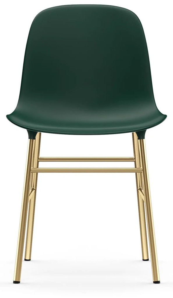 Stolička Form Chair – zelená/mosadzná