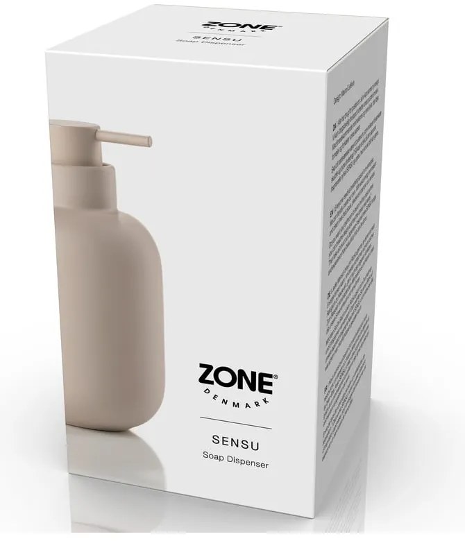 Béžový kameninový dávkovač mydla 300 ml Sensu – Zone