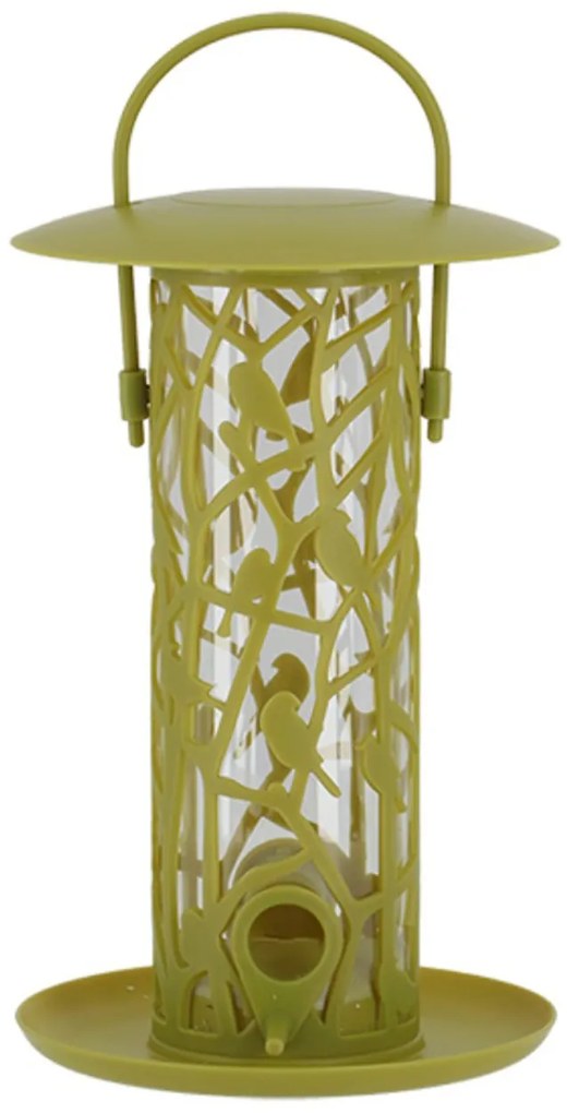 Závesné kŕmidlo pre vtáky Silo, 23x16 cm, plast, zelená