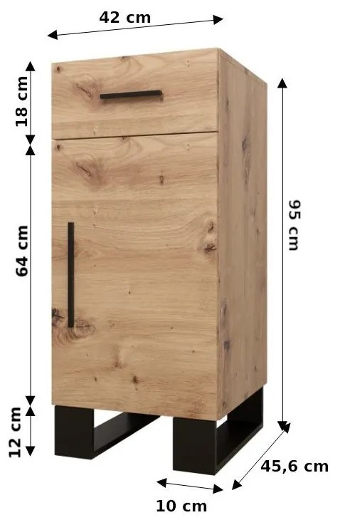 Predsieňová zostava Amanda 16 (dub artisan + modrá). Vlastná spoľahlivá doprava až k Vám domov. 1085997