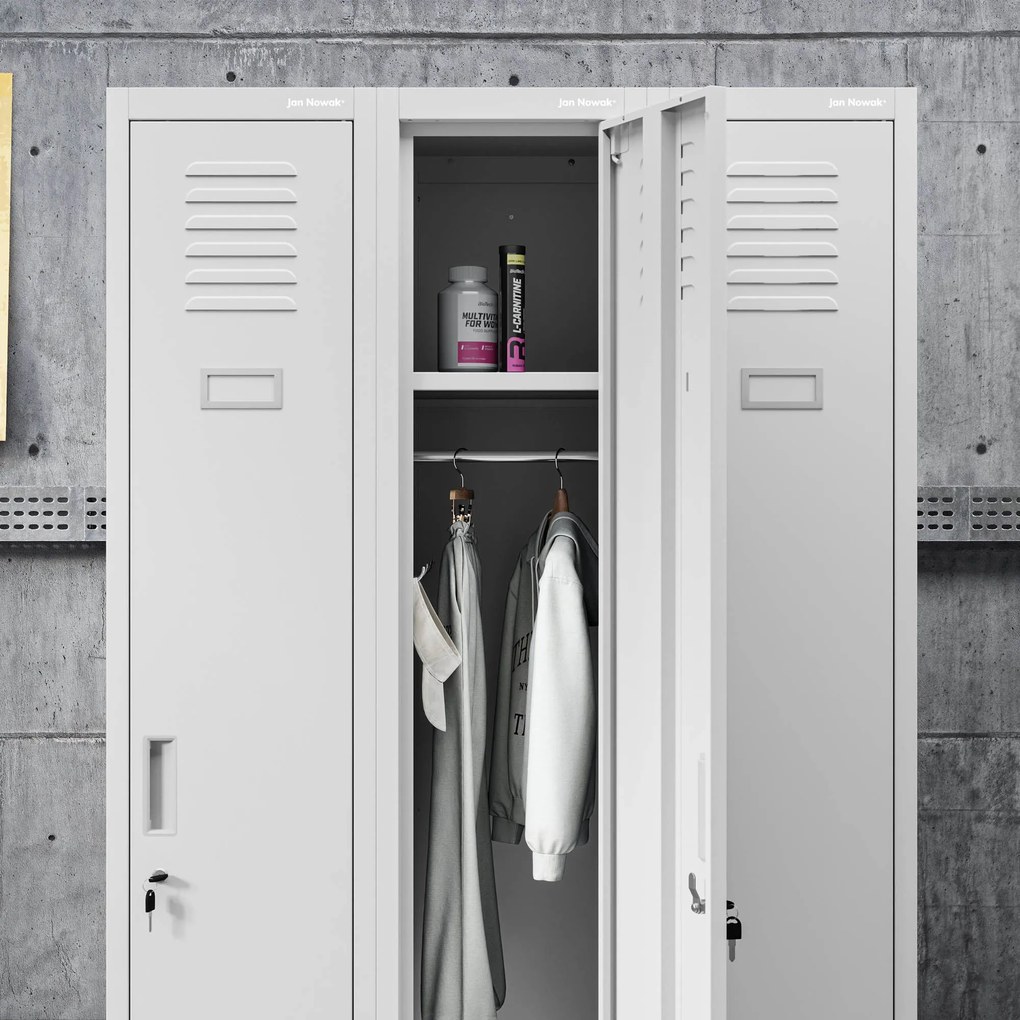 Pracovná kovová skriňa BHP sivá: KACPER II 1 Plus