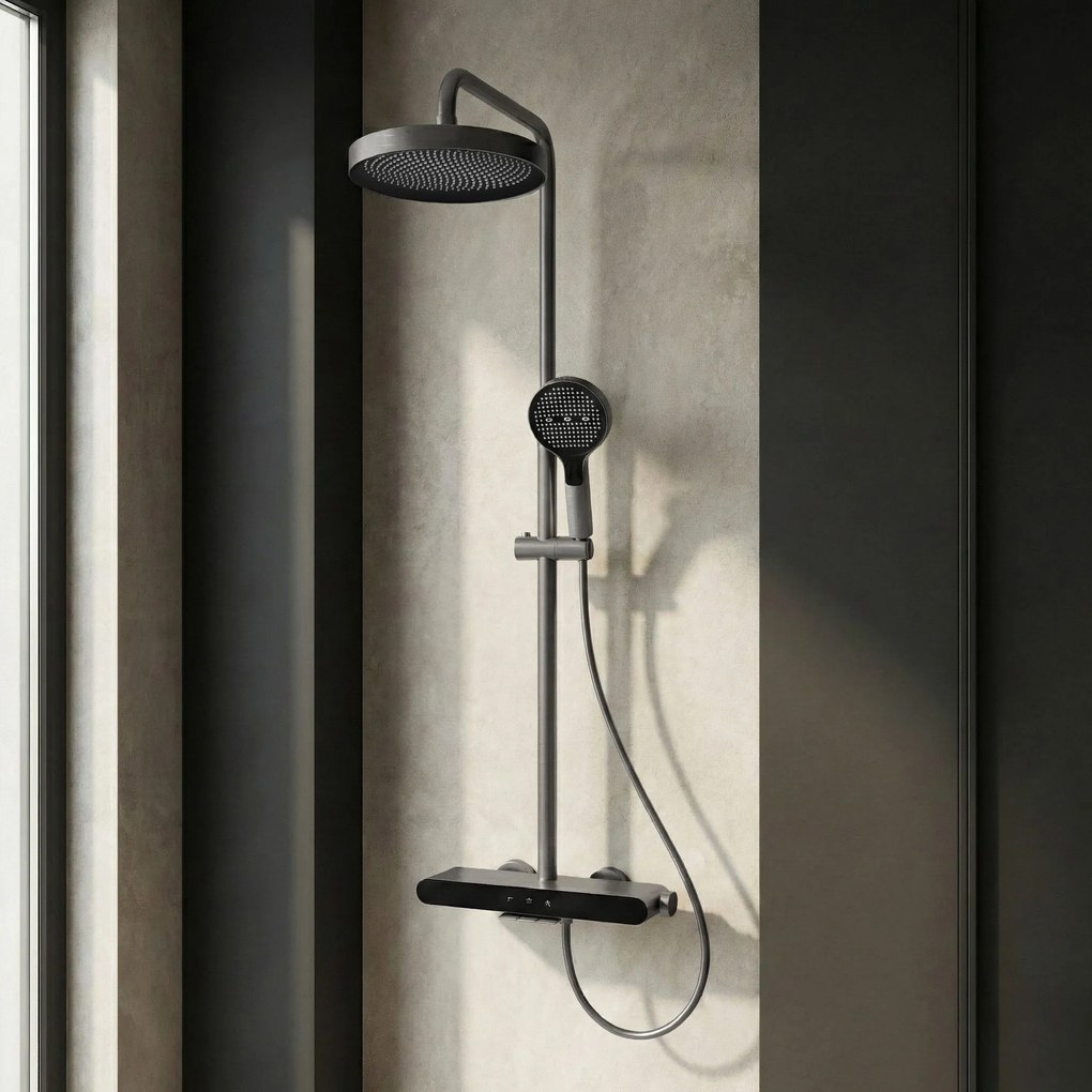 Rea Farel, sprchový set s vaňovým výtokom, grafitová matná, REA-P0352