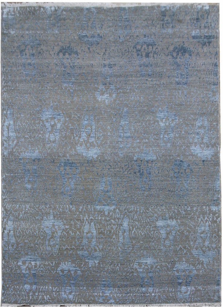 Diamond Carpets koberce Ručne viazaný kusový koberec Diamond DC-EKT 10 Silver / blue - 305x425 cm