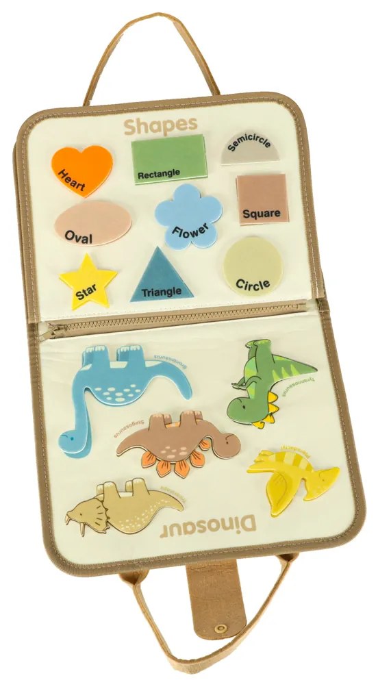 KIK Montessori manipulačná tabuľa s dinosaurami, senzorická vzdelávacia hračka