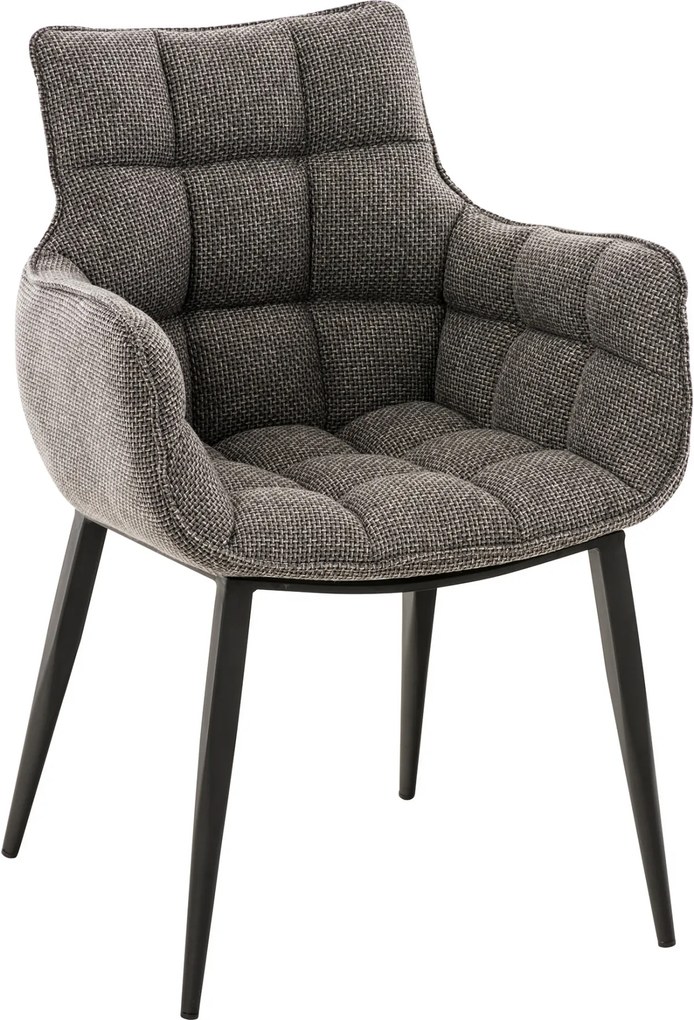 Stolička Tirana látka čierna - titánovo sivá