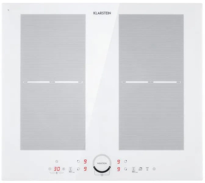 Klarstein Delicatessa 60, vstavaná indukčná varná doska, 7000 W, 4 zóny, sklokeramika, časovač