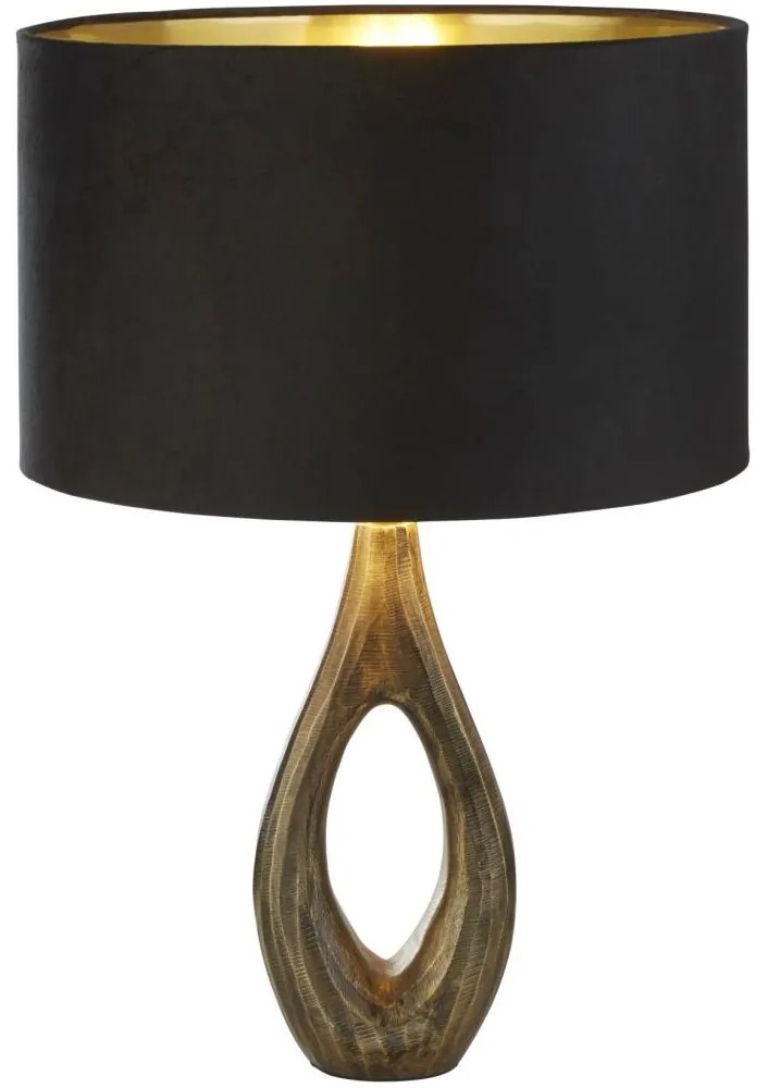 Searchlight EU86531BK - Stolná lampa BUCKLOW 1xE27/40W/230V mosadz