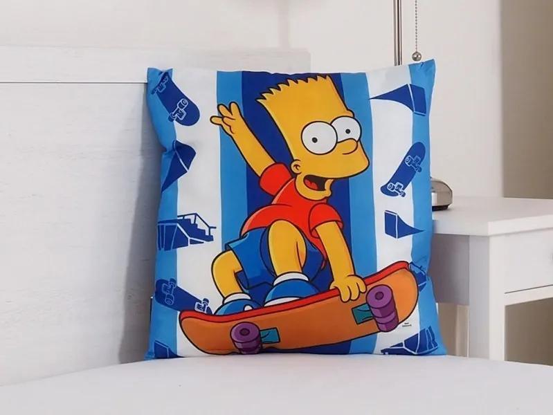 Jerry Fabrics Dekoračný vankúšik Bart Simpson skater 40x40 | BIANO