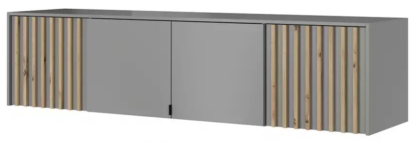 Nástavec na skříň Nelly 206 cm šedý/dub artisan
