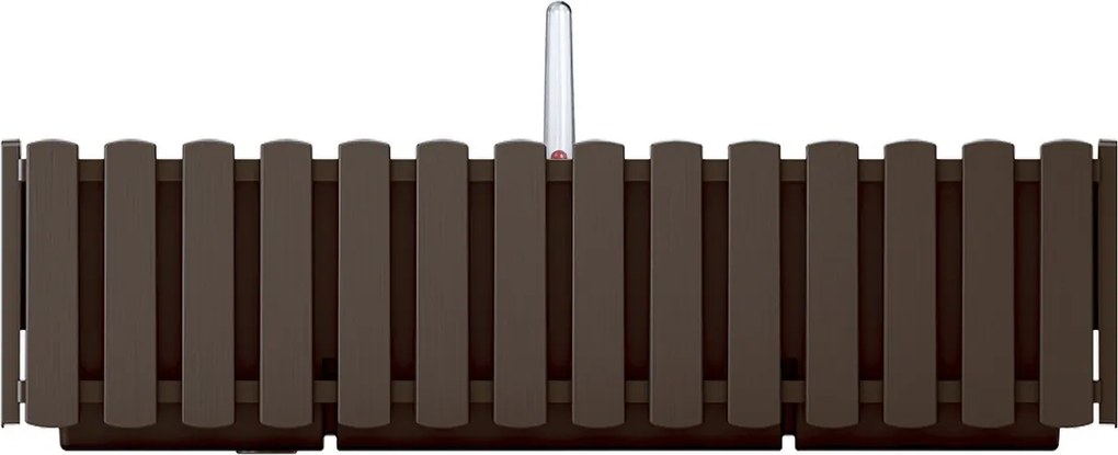 Samozavlažovací plastový balkónový kvetináč DDEF600W 58 cm - hnedá