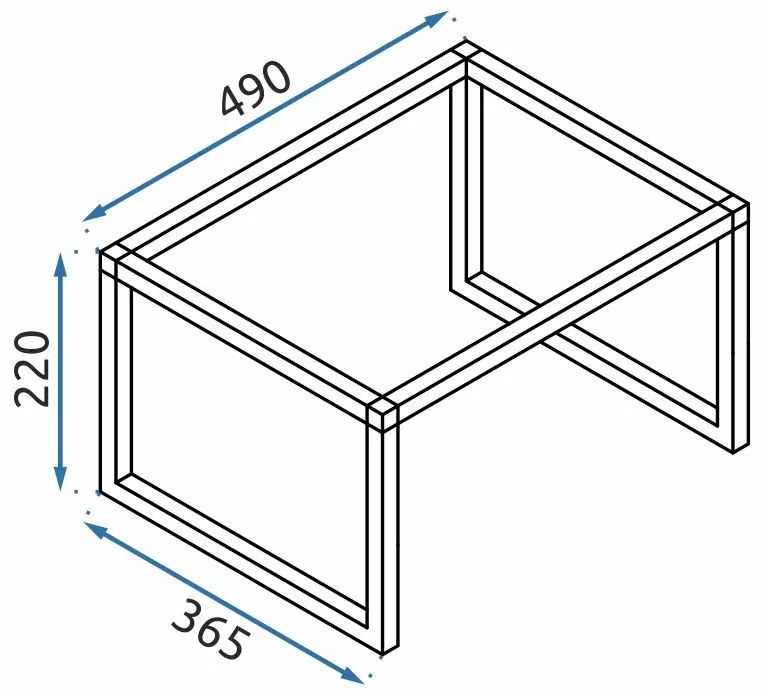 Rea Goya, konglomerátové umývadlo na dosku 50 cm - konzola, KPL-U8900