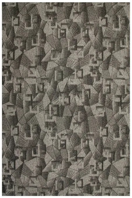 Metrážny koberec Flamingo 74 tmavo sivý / čierny