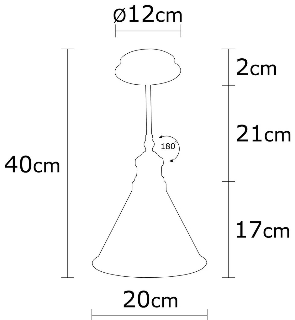 Stropné svietidlo BERCESTE medená