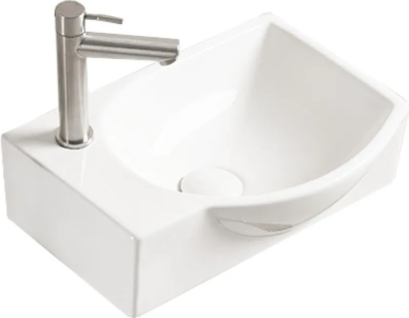 Mexen Mista nábytkové umývadlo pravé 40 x 28 cm, biele - 22174000R