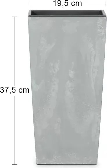 Plastový kvetináč DURS200E 20 cm - sivý betón