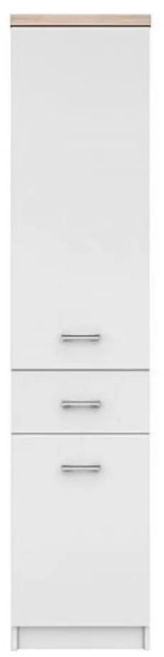 Regál 2D1S, biela/dub sonoma, univerzálny, TOPTY TYP 05