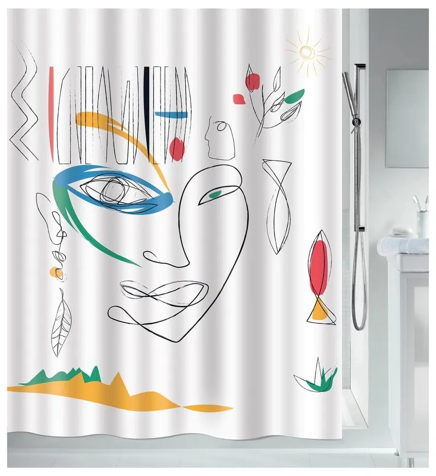 Sprchový záves 180x200 cm Faces – Spirella