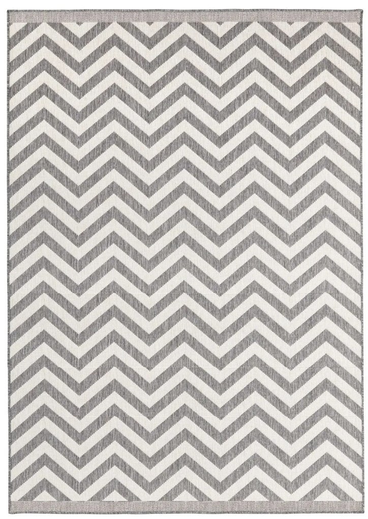 Hanse Home, Kusový koberec Twin Supreme 103432 Palma grey creme – na von aj na doma, 80x250, šedá, chodba / predsieň