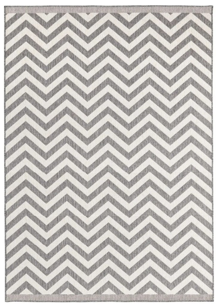 Kusový koberec Twin Supreme 103432 Palma grey creme – na von aj na doma, 200x290, šedá, chodba / predsieň, Hanse Home