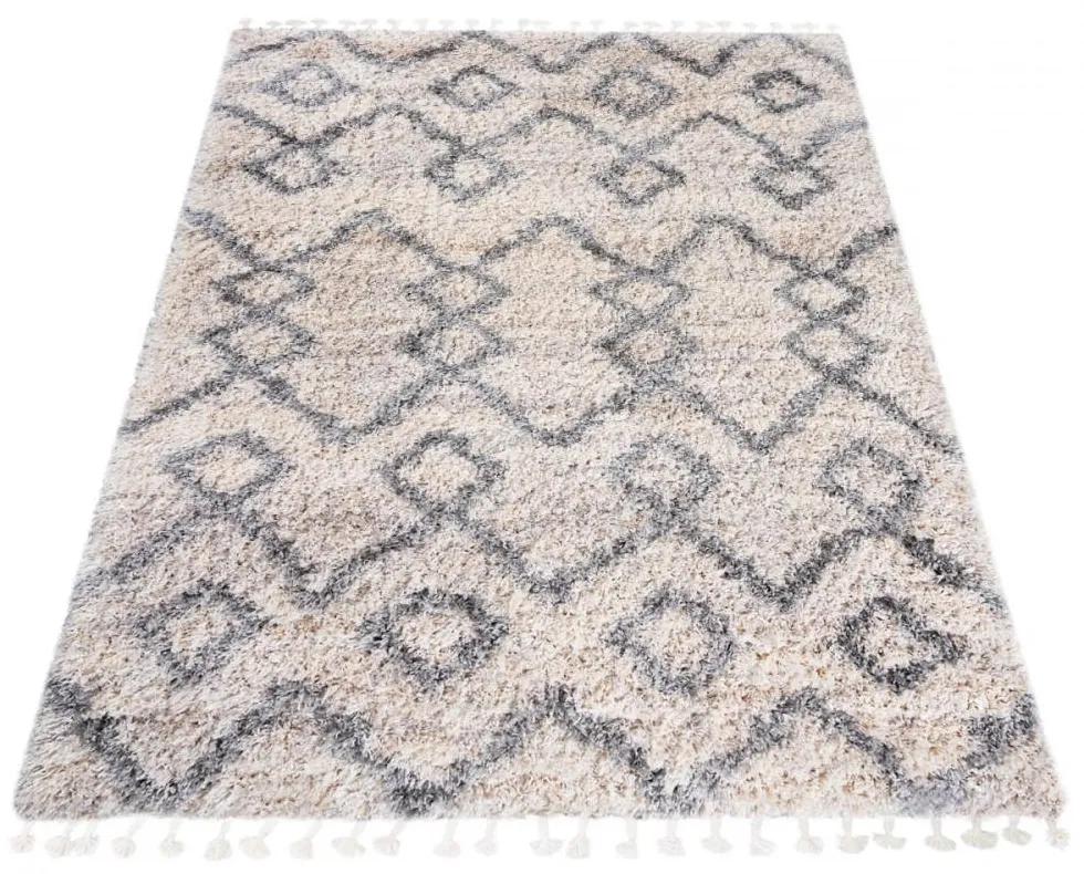 Kusový koberec shaggy Tizoc krémový 80x150cm