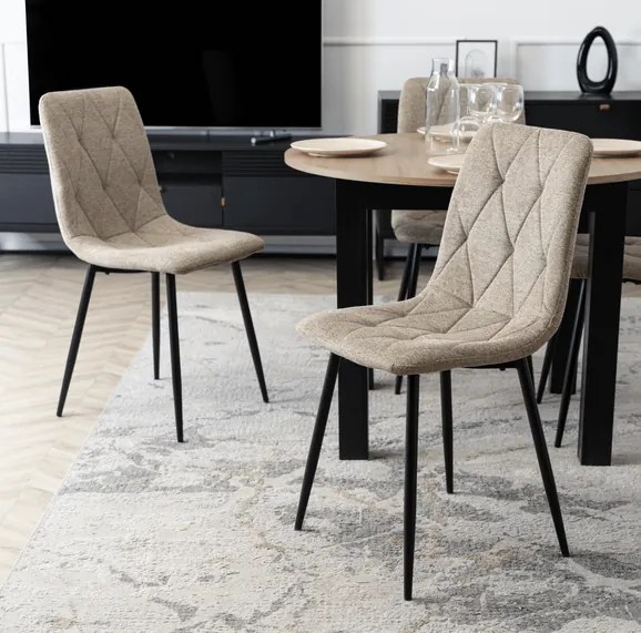 Vintino kreslo LIBRA tkanina -bežová farba, nohy sivé - vintino.sk