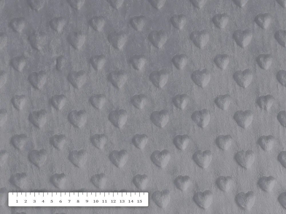 Biante Detská obliečka na vankúš Minky 3D srdiečka MKS-005 Tmavo sivá 70 x 90 cm