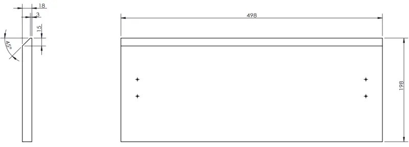 Mexen Orio, kúpeľňová skrinka 50 cm, 2 zásuvky, grafitová matná, 91A10-05047-2-BFF66