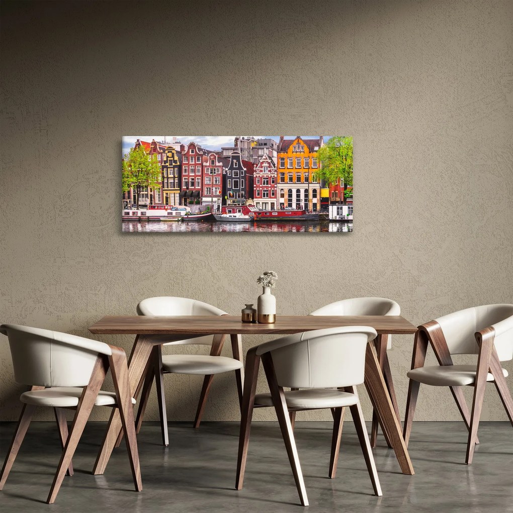 Obraz - Amsterdam, tanečné domy (120x50 cm)