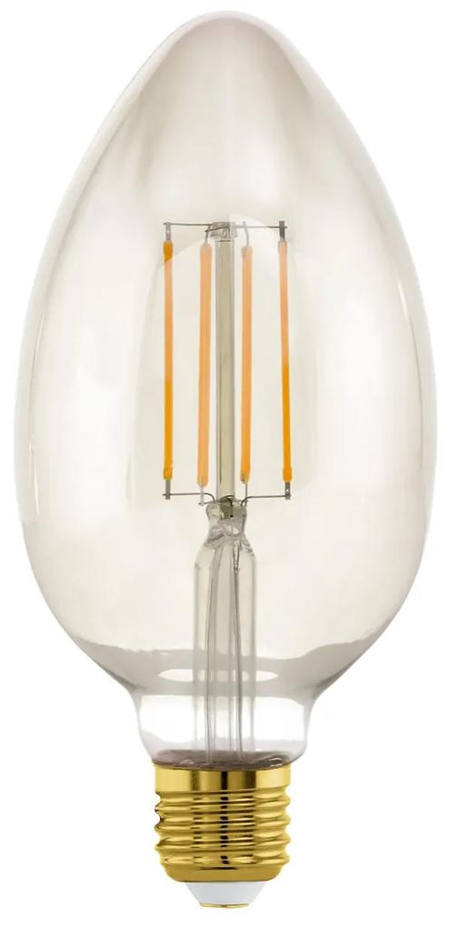 EGLO LED stmievateľná filamentová retro žiarovka, E27, B80, 4W, 380lm, teplá biela