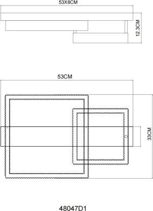 Globo 48047D1 - LED Stropné svietidlo ZARA LED/24W/230V 3000K 33x53 cm