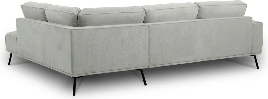 Svetlosivá ženilková rohová pohovka (pravý roh/do L) Amsterdam – Scandic