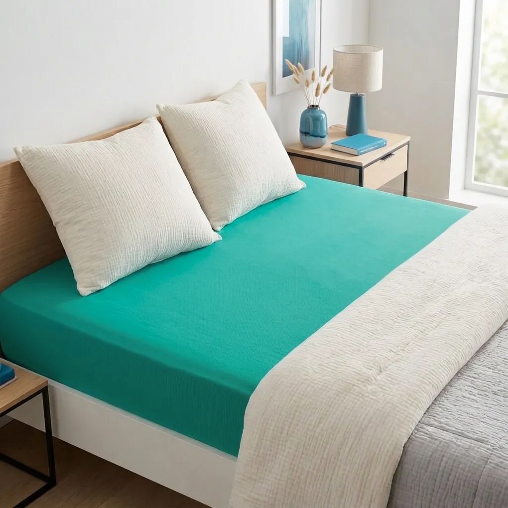 4Home jersey prestieradlo IDEAL zelený tyrkys, 70 x 140 cm, 70 x 140 cm