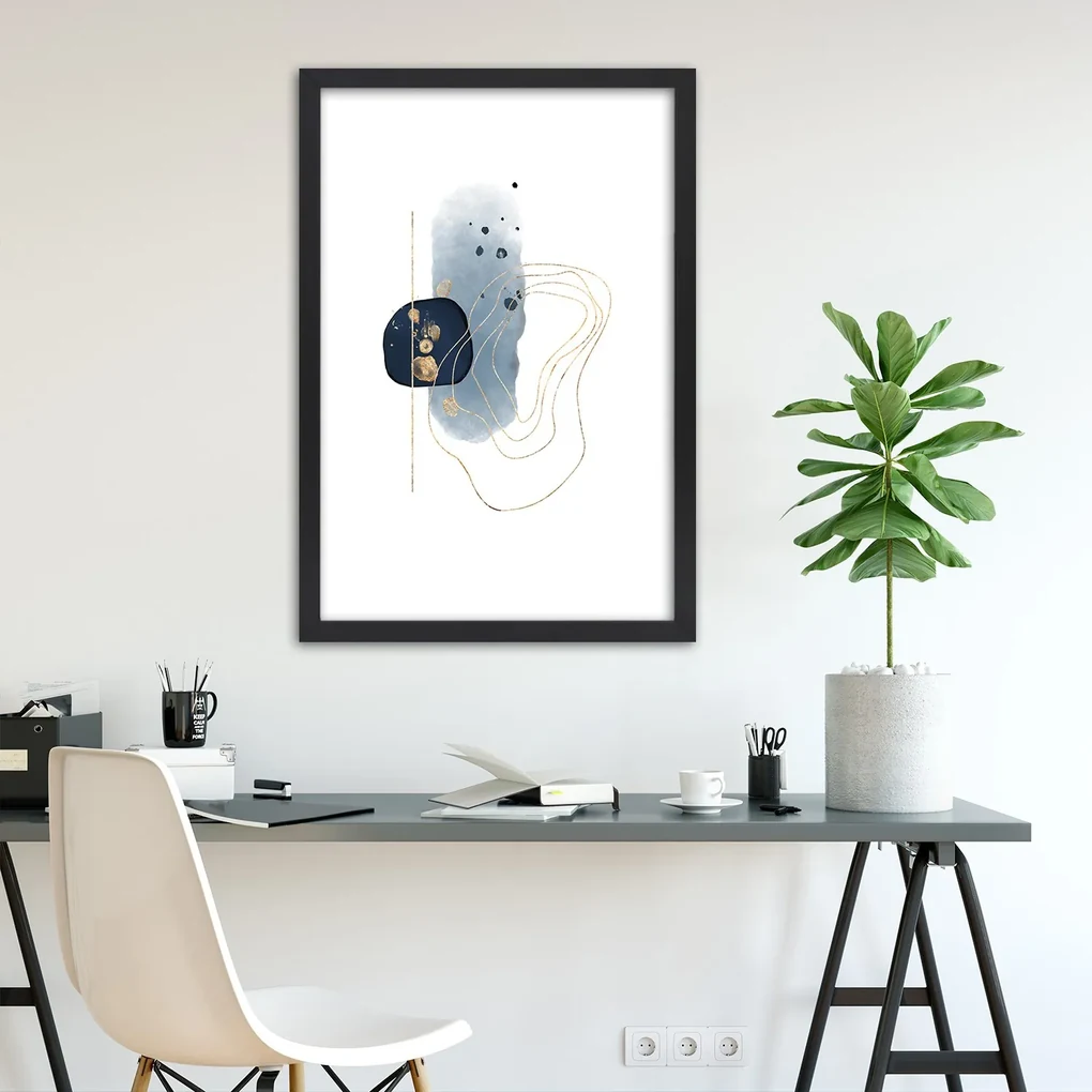 Gario Plagát Tvary a línie abstraktné Farba rámu: Bez rámu, Rozmery: 40 x 60 cm