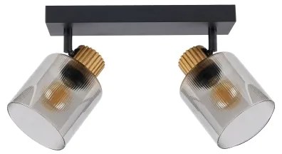 Brilagi - Bodové svietidlo HYGGE 2xE14/15W/230V čierna/dymová
