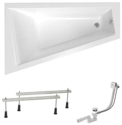 Asymetrická vaňa Laguna Idea Plus 160x100 cm akrylát ľavá SIKOID1600LAPN, 1 ks