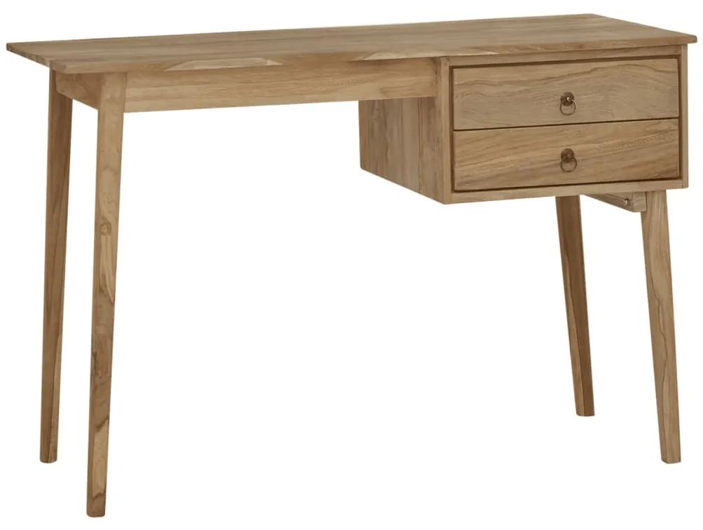 Stôl s 2 zásuvkami 110x52x75 cm masívne tíkové drevo